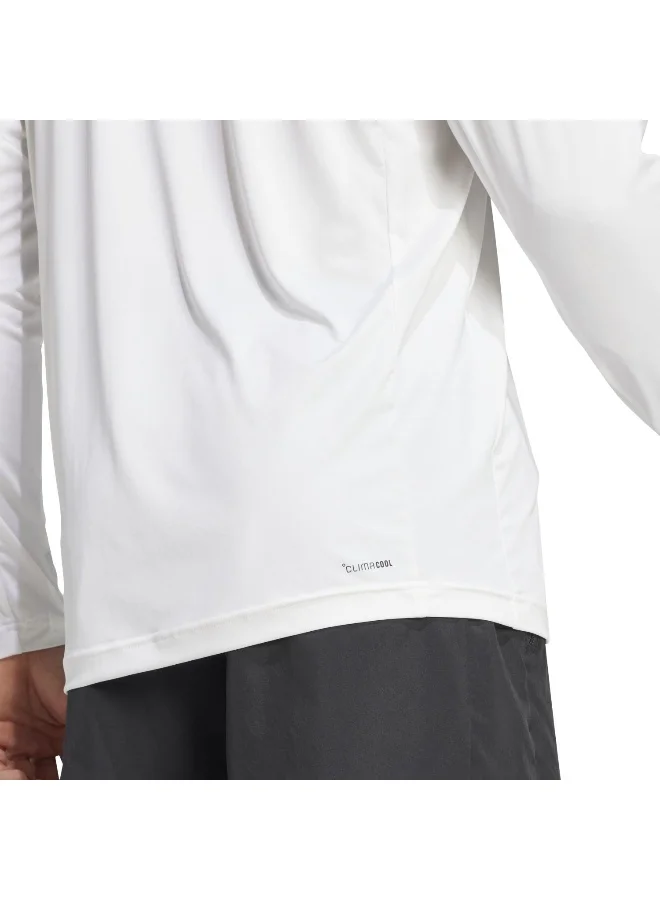 adidas تيشيرت تدريب رجالي أبيض Tr-Es Stre Ls T مقاس XS
