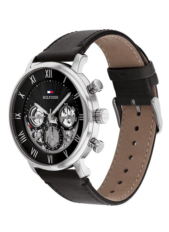 TOMMY HILFIGER - Men's Analog Round Shape Leather Wrist Watch 1710565 - 44 Mm - Image 1