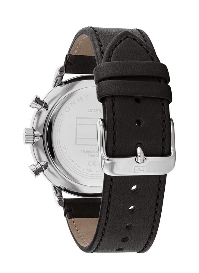 TOMMY HILFIGER - Men's Analog Round Shape Leather Wrist Watch 1710565 - 44 Mm - Image 1