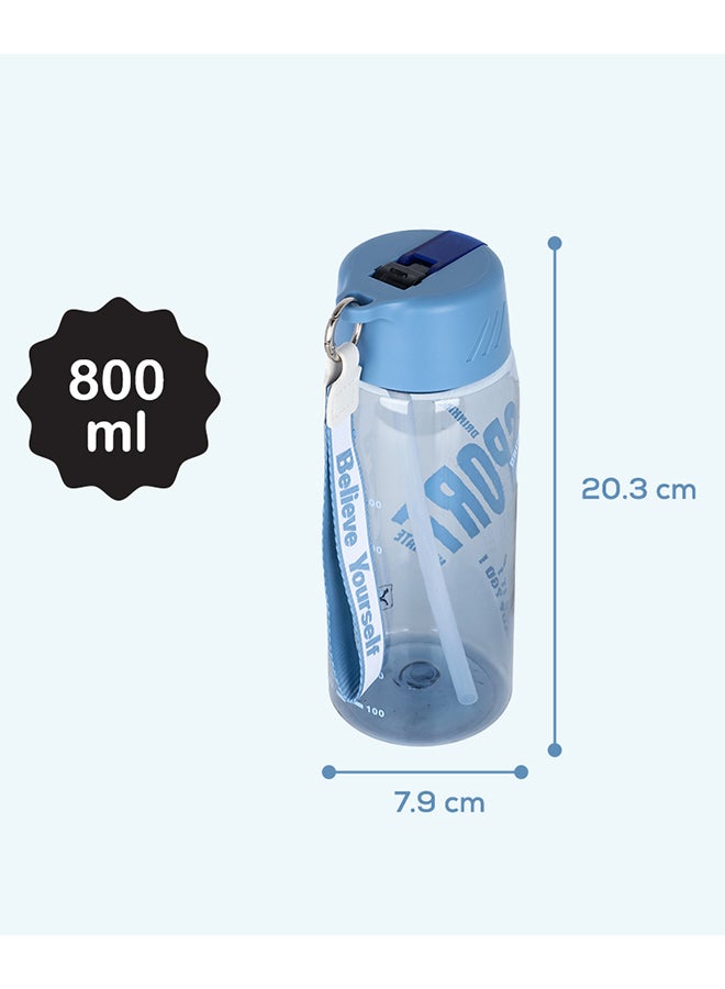 HYDROBREW Water Bottle With Grab String 800 ML - Blue - Image 5