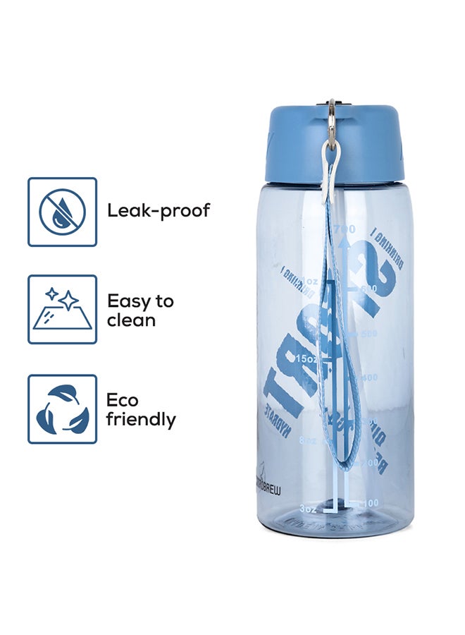 HYDROBREW Water Bottle With Grab String 800 ML - Blue - Image 4