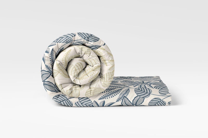 LOOMLYFE All Season 220 GSM King Size Double Bed AC Comforter/Blanket/Duvet for All Seasons/Weathers - Pack of 1 - BlueCocunut - Image 2