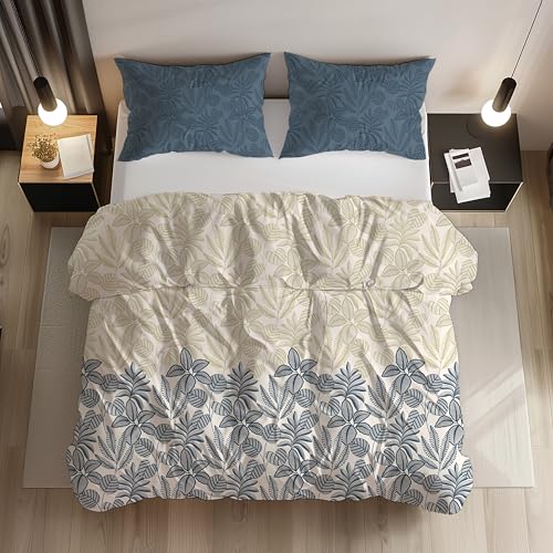 LOOMLYFE All Season 220 GSM King Size Double Bed AC Comforter/Blanket/Duvet for All Seasons/Weathers - Pack of 1 - BlueCocunut - Image 1