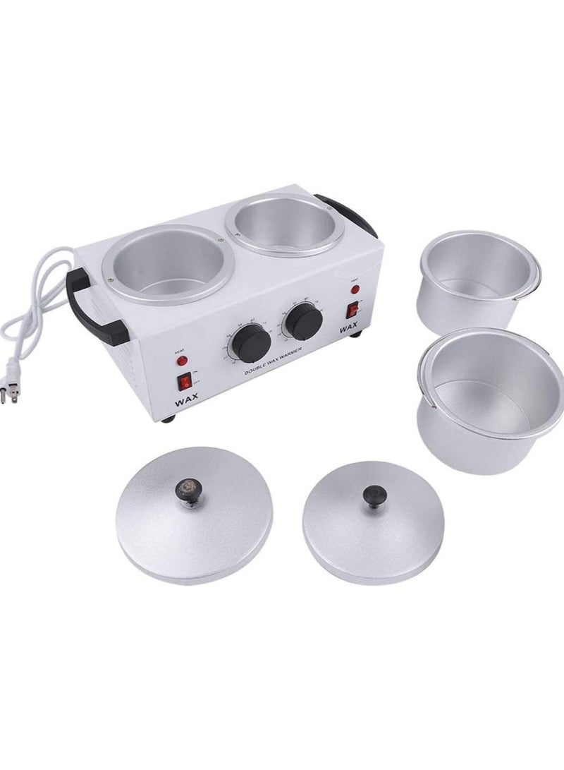 DubaiGallery Double Pot Wax Heater Electric Hair Removal Tool Wax Machine Hands Feet Paraffin Wax Therapy Depilatory Salon Beauty Tool - Image 4