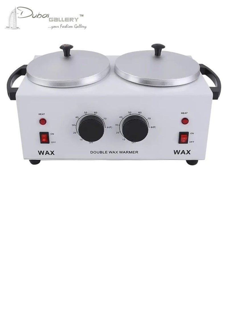 DubaiGallery Double Pot Wax Heater Electric Hair Removal Tool Wax Machine Hands Feet Paraffin Wax Therapy Depilatory Salon Beauty Tool - Image 1