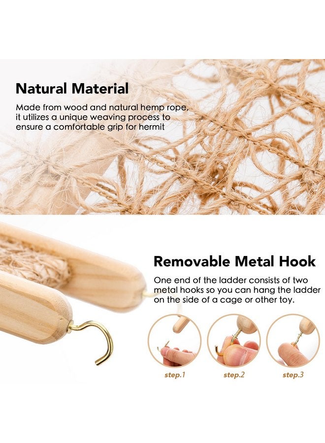 مجموعة ألعاب السلطعون الناسك وأراجيح الأعشاب البحرية وجسور السلم الخاصة بالسلطعون الناسك مع فرشاة صغيرة، وإكسسوارات السلطعون الناسك هي ديكورات وإكسسوارات مثالية لأحواض السمك والخزانات. آمنة للحيوانات الأليفة الصغيرة - Image 3