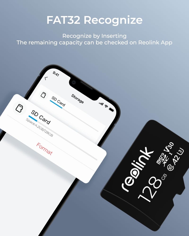 REOLINK 128GB microSDXC UHS-I Memory Card, U3, A2, V30, Class 10, Micro SD Card Compatible with Reolink Security Camera - Image 5