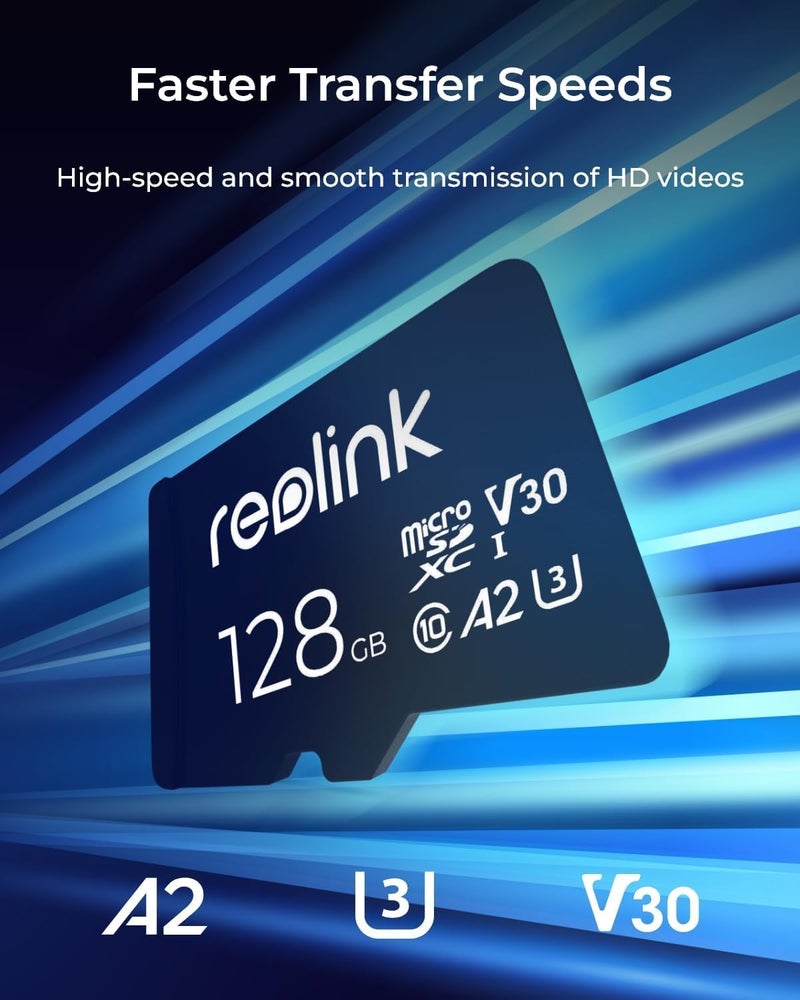REOLINK 128GB microSDXC UHS-I Memory Card, U3, A2, V30, Class 10, Micro SD Card Compatible with Reolink Security Camera - Image 2