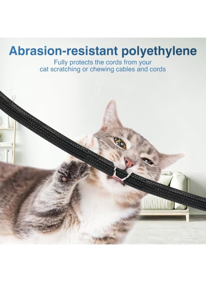 KCDMBUE 2 Pack Braided Cable Sleeves, 50m × 1.9cm Split Wire Loom Tubing, Flexible PET Cord Organizer, Heat Resistant & Pet Proof Cable Protector for Home, Office & Car Use - Image 3