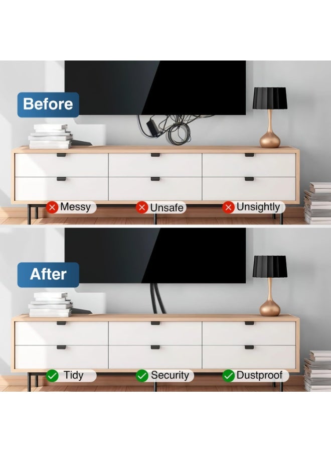 KCDMBUE 2 Pack Braided Cable Sleeves, 50m × 1.9cm Split Wire Loom Tubing, Flexible PET Cord Organizer, Heat Resistant & Pet Proof Cable Protector for Home, Office & Car Use - Image 5