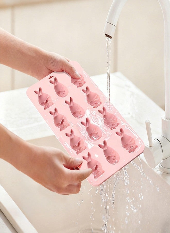 Ysqool Easter Gnome Silicone Molds, Non-Stick Easter Candy Mold, Food Grade Silicone Chocolate Molds for Baking DIY Holiday Treats,1PC, Pink - Image 3
