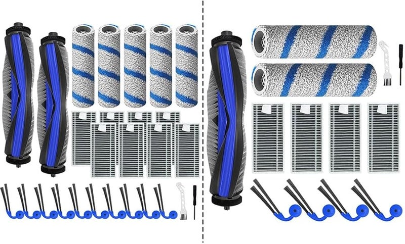 Replacement Parts Kit B For ECOVACS Deebot X11 Omni X11 Pro Includes Mopping Rollers Side Brushes HEPA Filters - Image 3