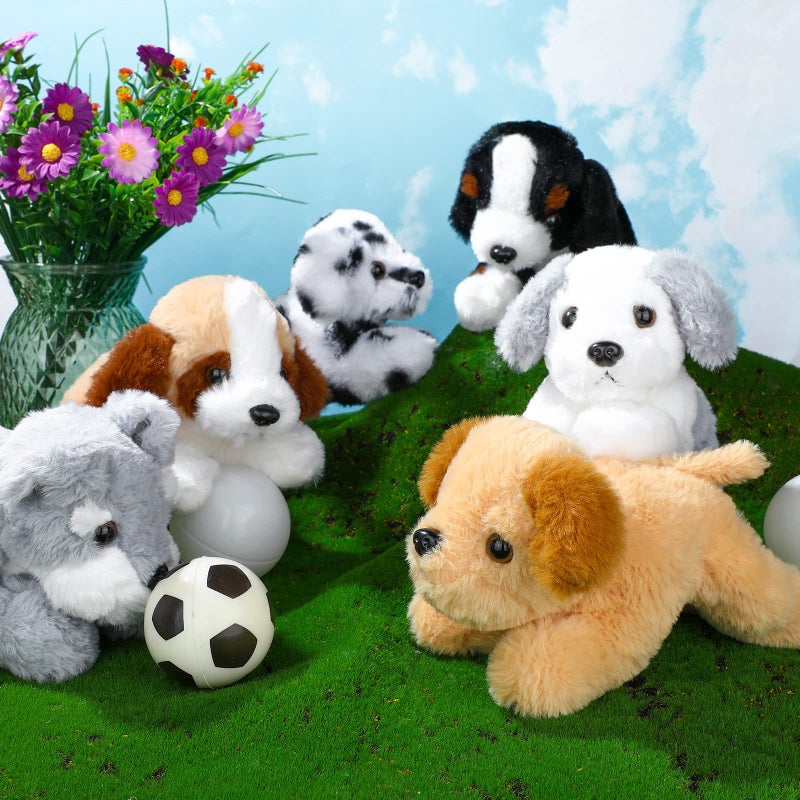 Harrycle 6 Pcs 8 Inch Stuffed Animal Plush Dog Puppy Soft Plush Pillow Toy Fluffy Puppy Set for Kids Girls Dog Theme Party Favor Birthday Baby Room Home Decor (Mixed Color,Mixed) - Image 4