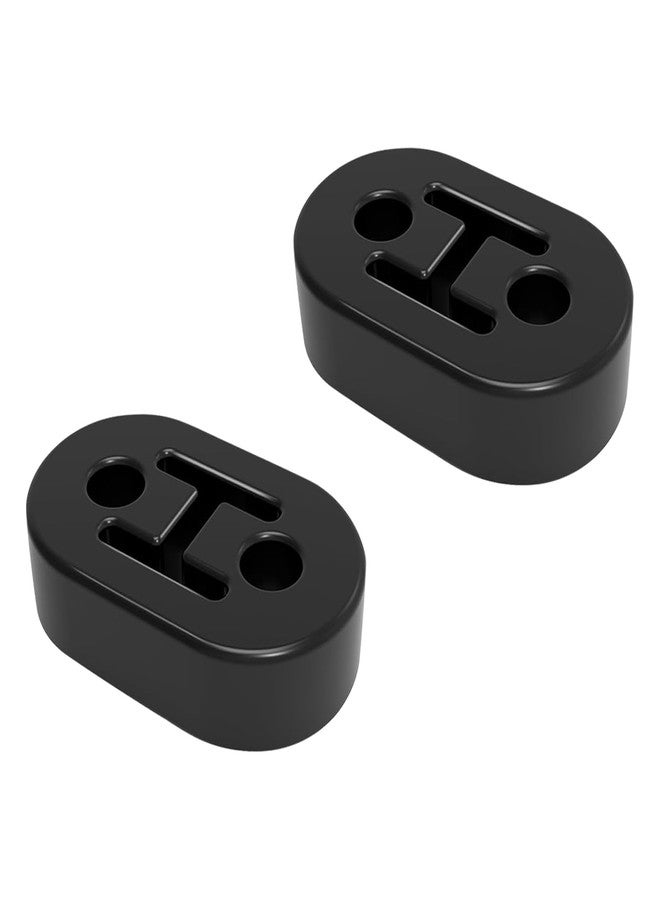 BFXM Exhaust Rubber Hanger, rubber muffler hangers. Rubber Insulator Bushing Mount, rubber exhaust mounts with 2 Holes 0.47 Inch, Universal Fit (2PCS Black) - Image 1