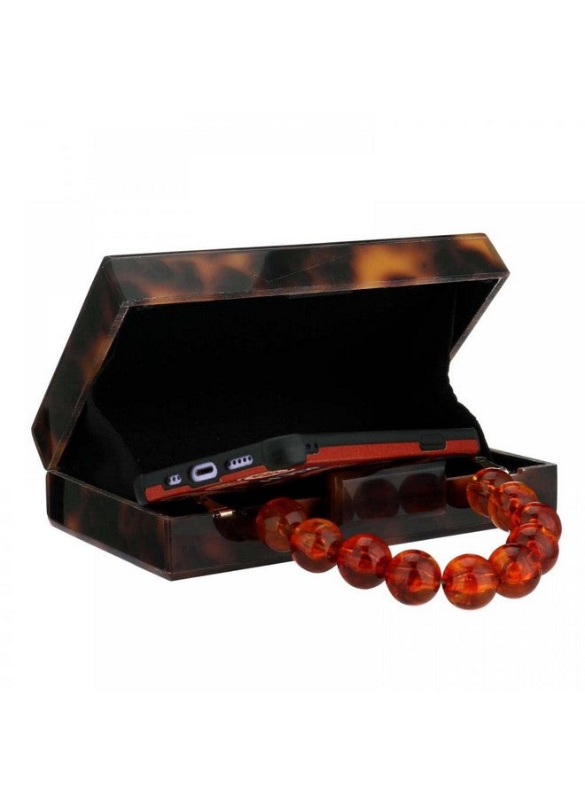 Gets Acrylic Clutch Purses For Women Marbling Beads Chain Purses And Handbags Elegant Banquet Evening Crossbody Bag (T Leopard) - Image 3