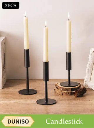 3 Pcs Candle Holders，Cone Shaped Single Head Candle Holder，Stable Structure，Used for Weddings, Dinners, Parties, and Home Decor,Matte Black - pzsku/Z70E04EBFFE3C709805F1Z/45/1747616589/d73cc3a6-a4c4-49a1-a7bb-ff8e82c8b587