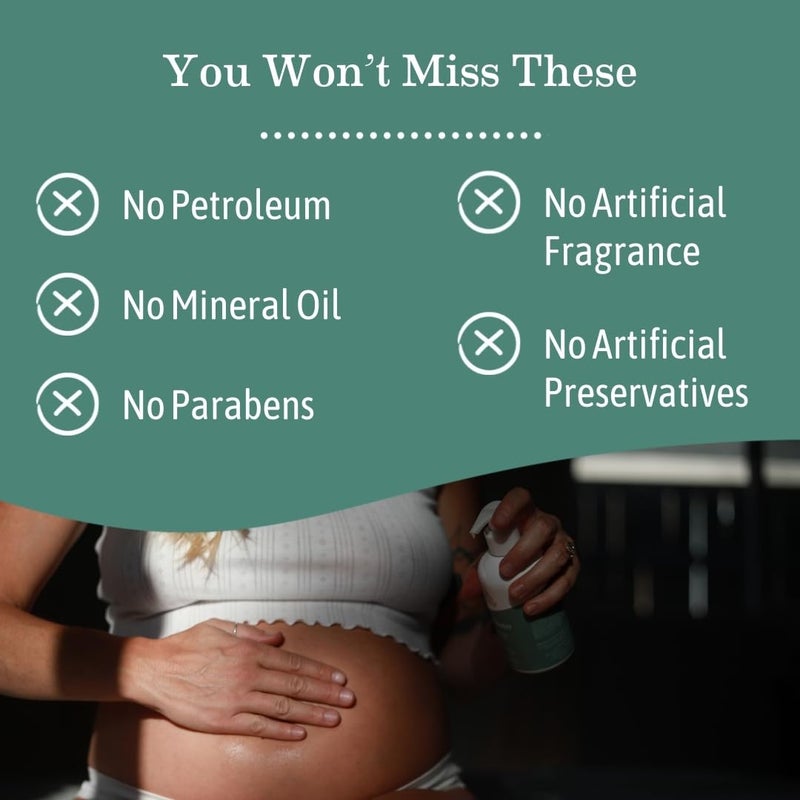 Earth Mama زبدة بطن إيرث ماما مرطب للحمل للبشرة الجافة لوشن للحمل والتعافي بعد الولادة كريم للجسم برائحة الألوة خالي من العطور 8 أونصات سائلة - Image 3