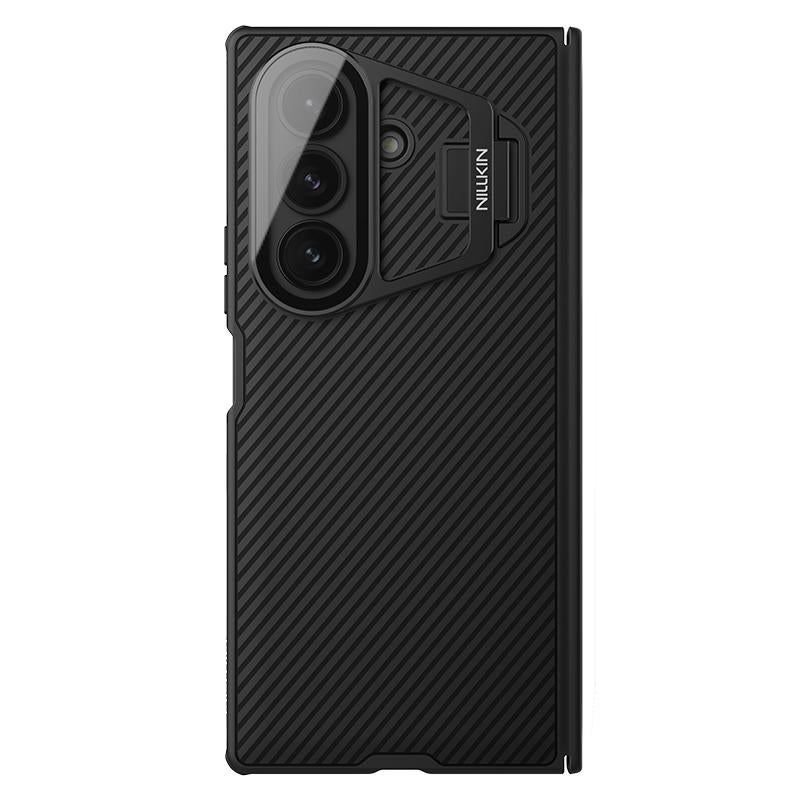 Nillkin For Samsung Galaxy Z Fold7 5G Black Mirror Prop Cd Texture Transparent Mirror Cover Phone Case(Black) - Image 2