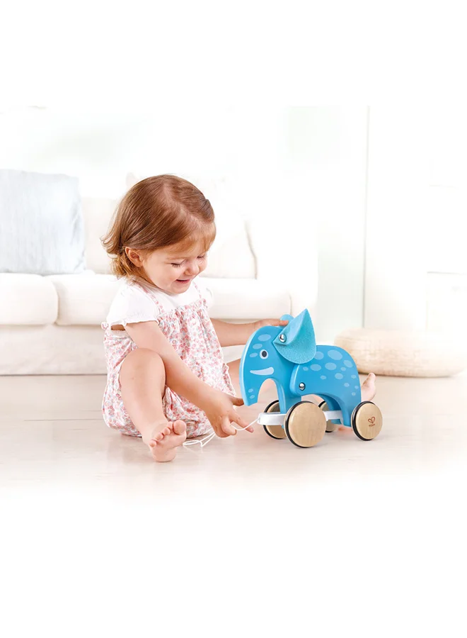 Hape Push And Pull Elephant Wooden Pull Along Toy