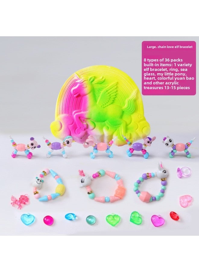 Pinuo Archaeological Excavation Coolomi Food And Play Strawberry Toy Bear Digging Treasure Hiding Blind Box Children Digging Gem Decoration Gift-Color:On-site Version Of The Elf Bracelet Treasure [without Gift Box Tools]  - Image 1
