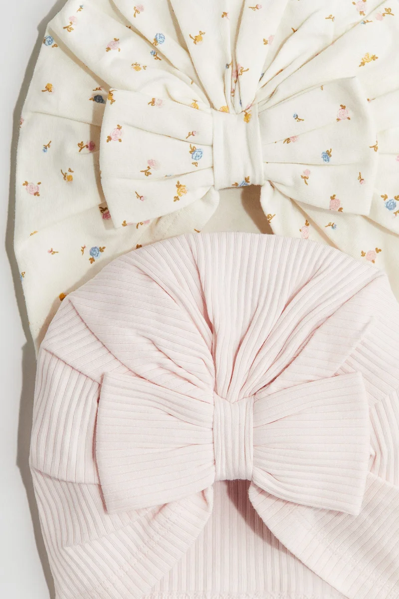 H&M 2-pack knot-detail hats