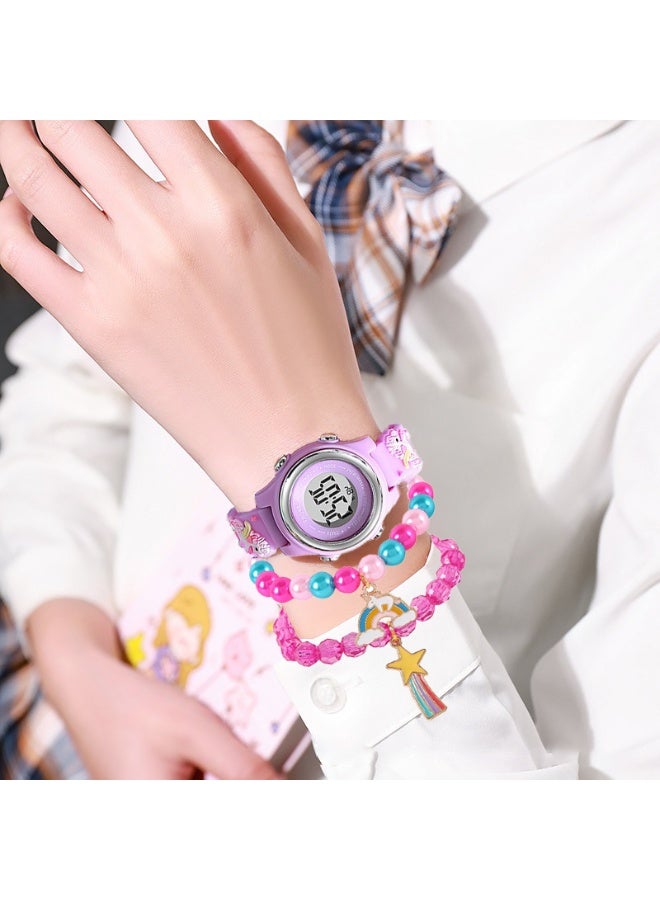 electric watch with two pcs of bracelet for girls  - Image 2
