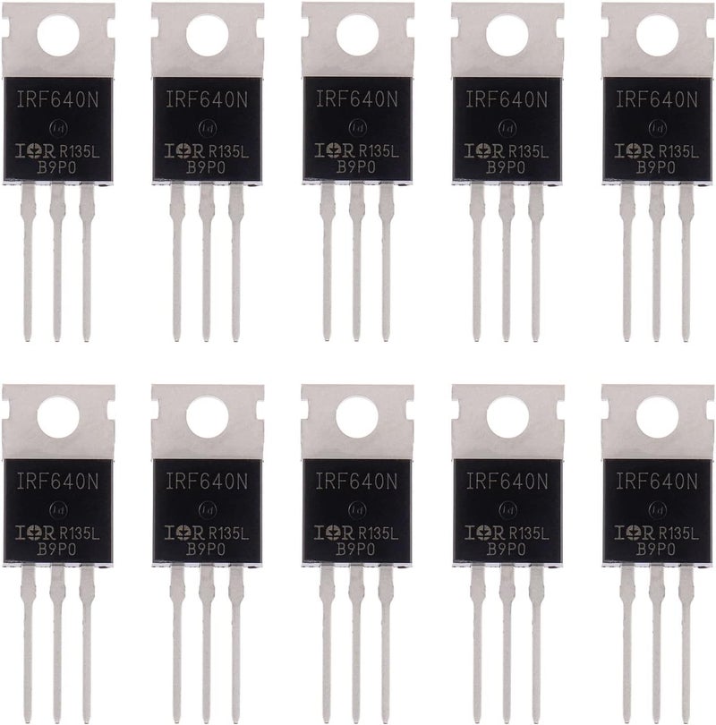 BOJACK IRF640 MOSFET IRF640N 18A 200V IRF640NPBF N-Channel Power MOSFET TO-220AB (Pack of 10) - Image 1