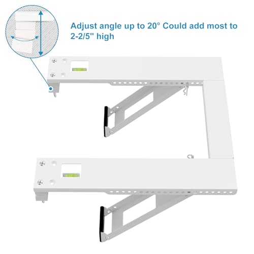 Qualward Air Conditioner Bracket Window AC Support Brackets - Heavy Duty with 2 Arms, Up to 180 lbs for 12000 to 24000 BTU AC Units- Fits Single Or Double Hung Windows - Image 3