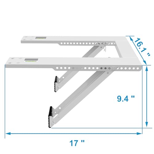 Qualward Air Conditioner Bracket Window AC Support Brackets - Heavy Duty with 2 Arms, Up to 180 lbs for 12000 to 24000 BTU AC Units- Fits Single Or Double Hung Windows - Image 4