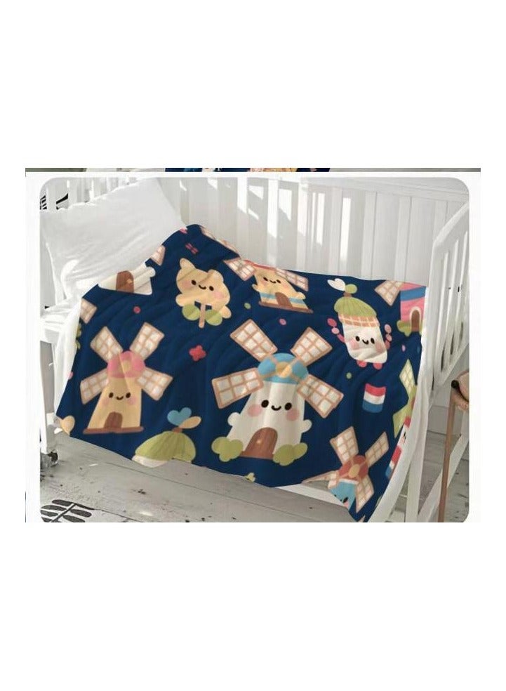 عام بطانية رقيقة من الفانيلا الكرتونية للأطفال أو الطلاب (دافئة ومريحة ومناسبة للنوم والألعاب) 100 سم * 150 سم - 5 - Image 1