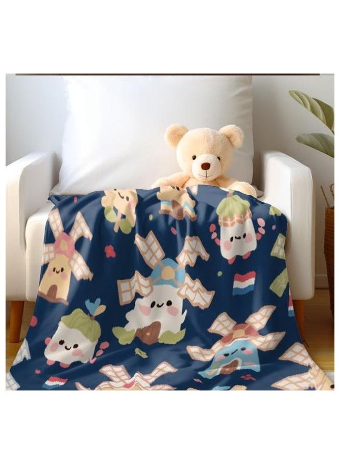 عام بطانية رقيقة من الفانيلا الكرتونية للأطفال أو الطلاب (دافئة ومريحة ومناسبة للنوم والألعاب) 100 سم * 150 سم - 5 - Image 4