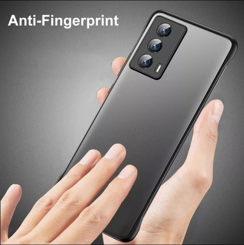 REALCASE for iQOO Z5 5G Back Cover Case | Stylish Frameless Matte Hard Skin | Soft TPU Shock Proof Bumper Back Cover for iQOO Z5 5G (Black) - Image 3