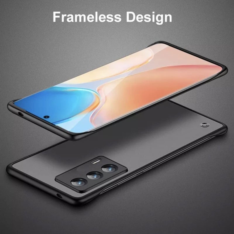 REALCASE for iQOO Z5 5G Back Cover Case | Stylish Frameless Matte Hard Skin | Soft TPU Shock Proof Bumper Back Cover for iQOO Z5 5G (Black) - Image 5