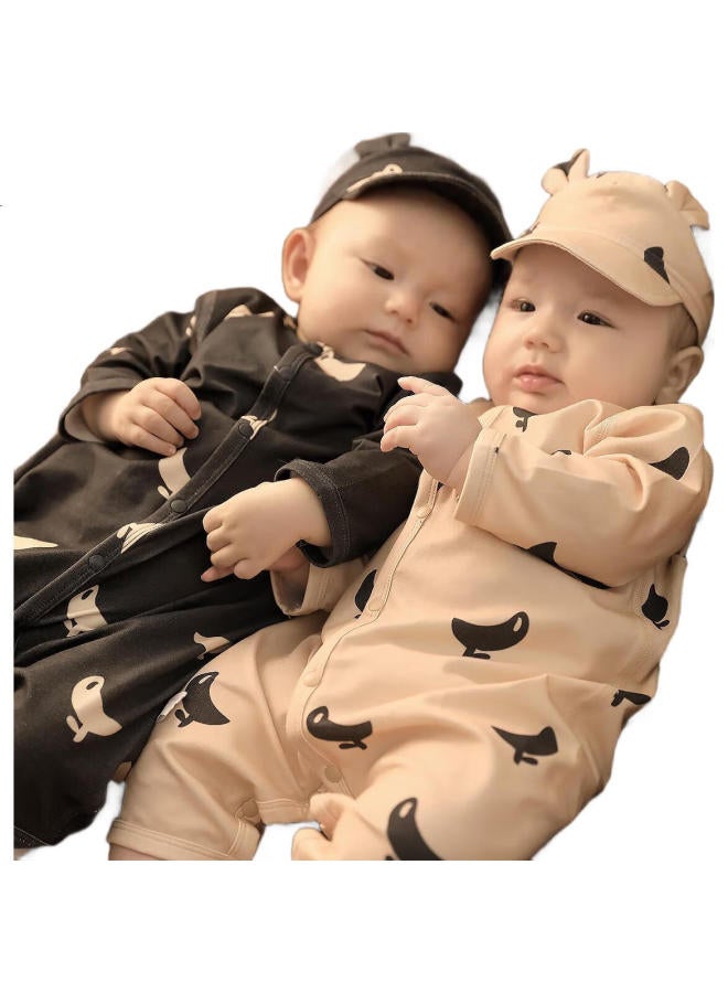 Balipig Bali Little Pig Baby Autumn And Winter Clothes Style Infant And Toddler Autumn Outfit Ha Yi Crawling Suit Winter Newborn Baby Jumpsuit Spring And Autumn - Image 1