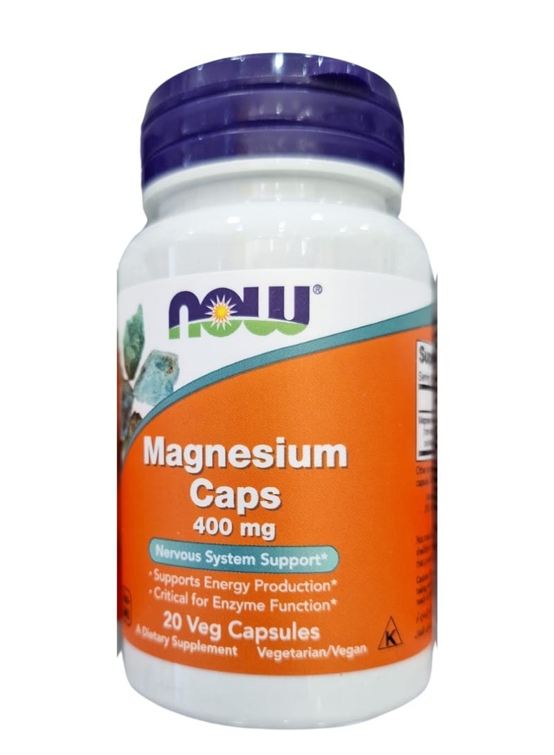 Now Magnesium 400Mg Cap 20'S