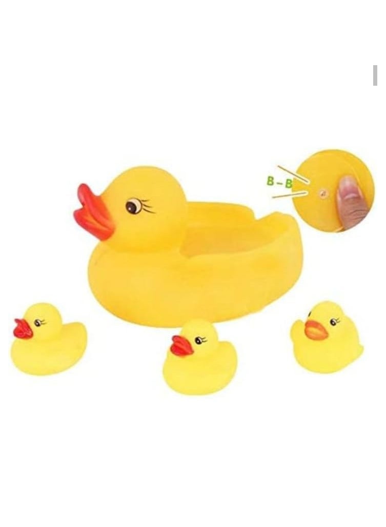 4pcs Baby Sounding Duck Toy Lovely Rubber Ducks Yellow Ducks Baby Bath Toys - Image 2