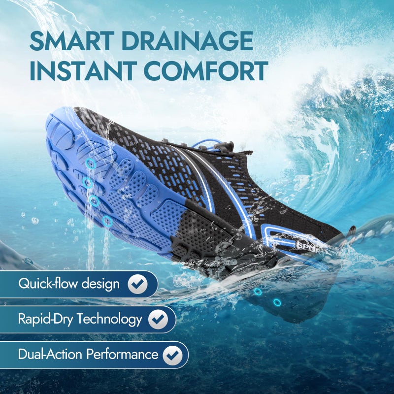 ATHMILE Hiking Barefoot Water Shoes for Women Men Beach Swim Aqua Pool River Quick Dry Athletic Wide Toe Outdoor Sport Kayaking Boating Rock Climbing Yoga Lake - Image 3