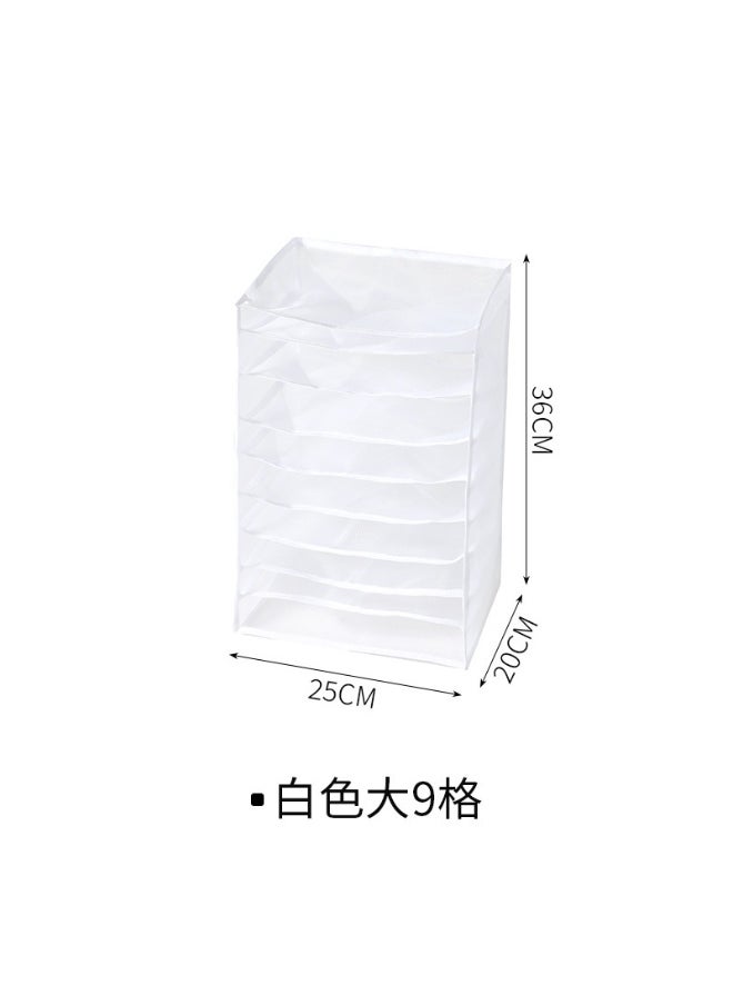 xozgdovg Denim Organizer Storage Divider BoxWhite large 9-Grid T-shirt White large 9-Grid T-shirt 