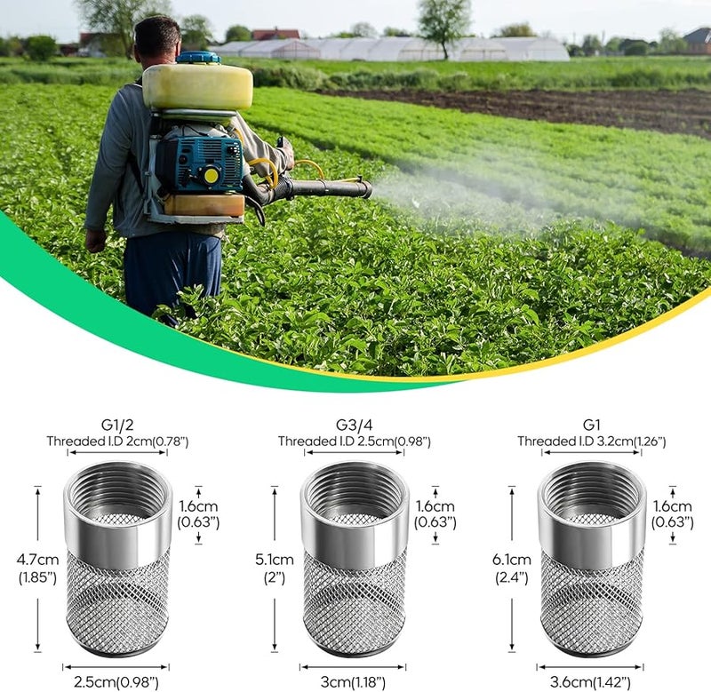 Hose Inlet Strainer Filter Stainless Steel Mesh Anti Clogging Screen For Garden Irrigation High Pressure Washer Dia 36mm - Image 3