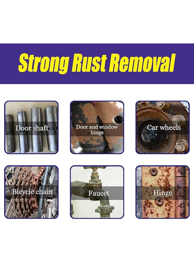 NALACAL 3 قطع بخاخ صدأ متعدد الأغراض، بخاخ مزيل صدأ المعادن، مزيل بقع الحديد، بخاخ منظف الطلاء، مزيل صدأ السيارات، معالجة صدأ المركبات، منظف الأسطح المعدنية للصدأ من الأدوات والمعادن وأجزاء السيارة - Image 5