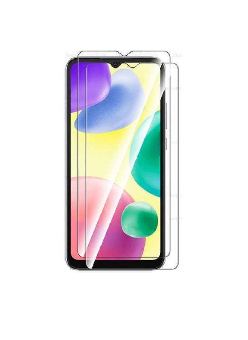 Super 2 Pieces Tempered Glass Screen Protector Clear Designed For Xiaomi Redmi 10A Full Screen Coverage And Bubble Free - Image 1