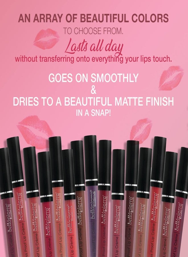 bellapierre Kiss Proof Lip Crème | Richly Pigmented, Smooth Matte Finish | 100% Natural Formulation | Non-Toxic and Paraben Free |Long Lasting Nourishing, Color - Antique Pink - Image 4