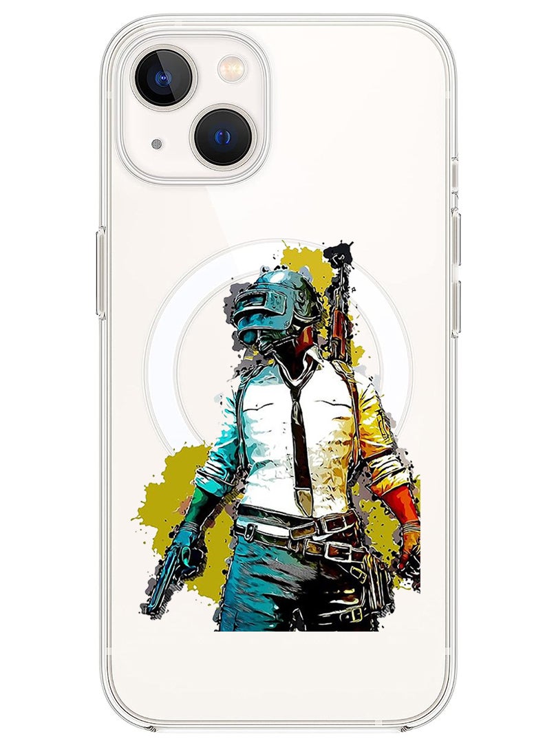 Theodor Magnetic Case for iPhone 14 Plus 6.7-inch Compatible with MagSafe Wireless Charging, Shockproof Phone Bumper Cover Pubg - Image 1