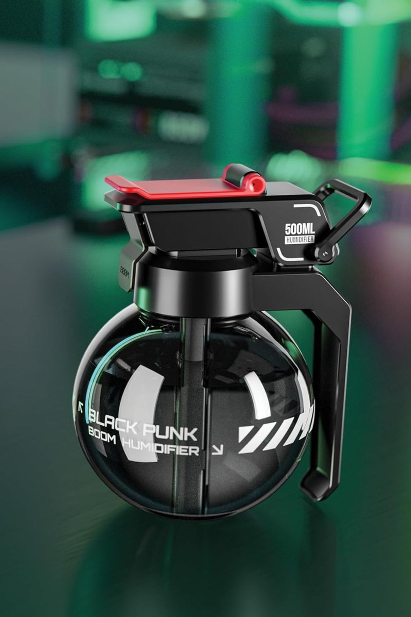 DIGI CORE Humidifiers For Bedroom 500ML, Car Diffuser 3W Power, Up To 8H Working Time, 1100mAh Battery, Dual Mist Modes, Quick Humidification, Air Humidifier Breathing Light, Aroma Diffuser Nano Fine Mist, Essential Oil Diffuser Type-C Charging Port Diffusers For Home Black - Image 2