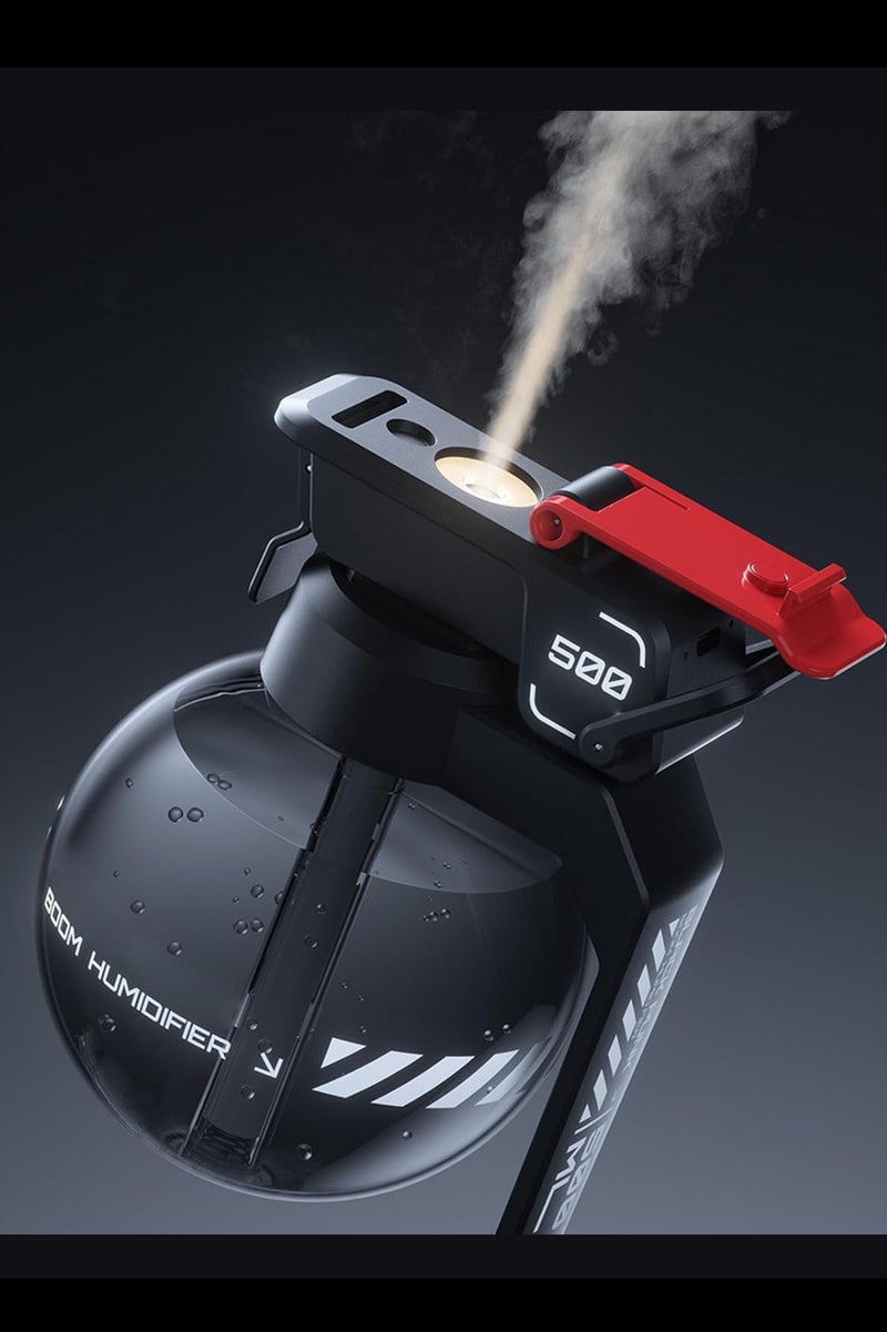 DIGI CORE Humidifiers For Bedroom 500ML, Car Diffuser 3W Power, Up To 8H Working Time, 1100mAh Battery, Dual Mist Modes, Quick Humidification, Air Humidifier Breathing Light, Aroma Diffuser Nano Fine Mist, Essential Oil Diffuser Type-C Charging Port Diffusers For Home Black - Image 4