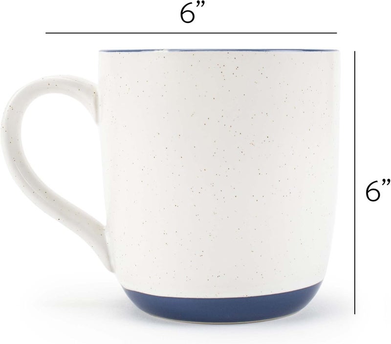 Elanze Designs Typewriter Speckled Cool Assorted 13 ounce Ceramic Coffee Mugs Set of 4 - Image 5