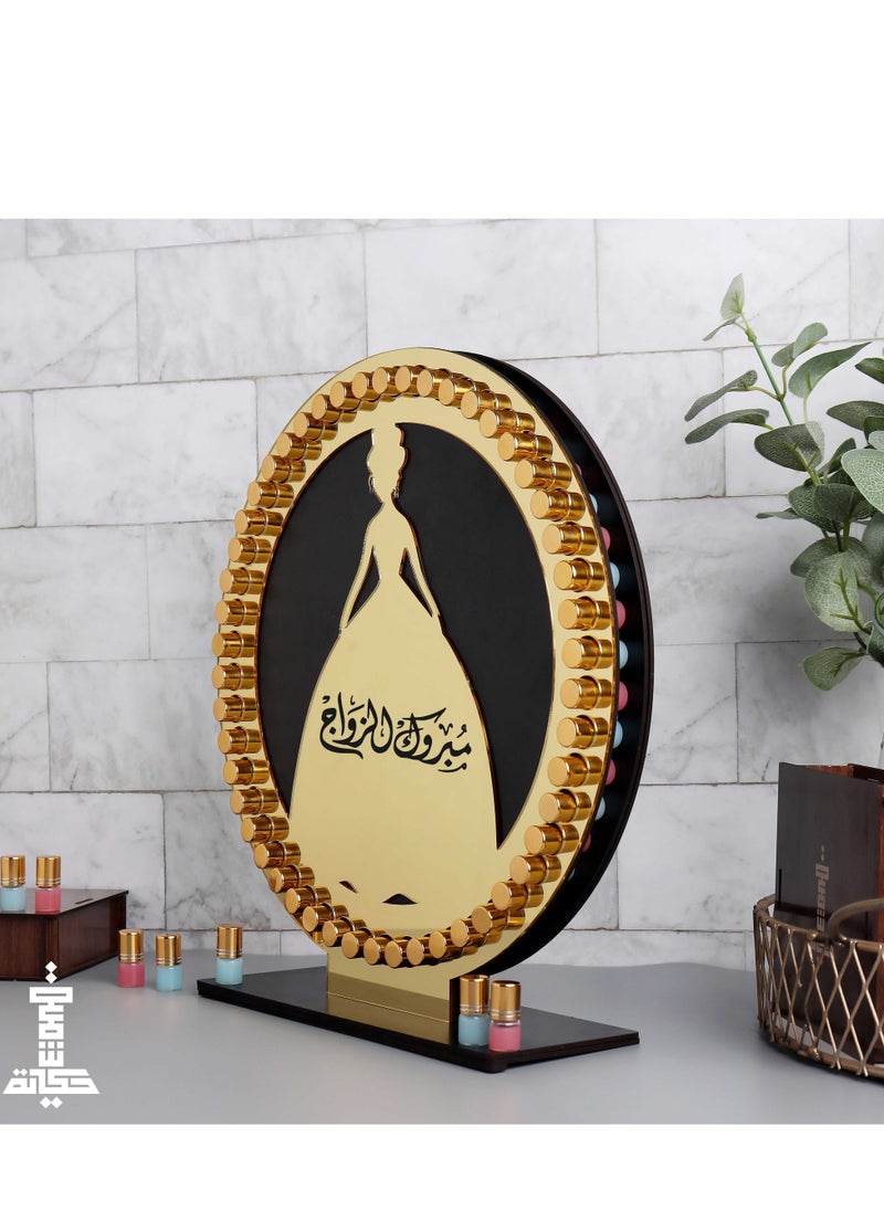 Stand 50 Luxury Musk Pcs (the shape of a bride) with the Arabic Phrase