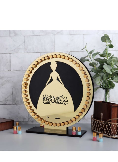 Stand 50 Luxury Musk Pcs (the shape of a bride) with the Arabic Phrase