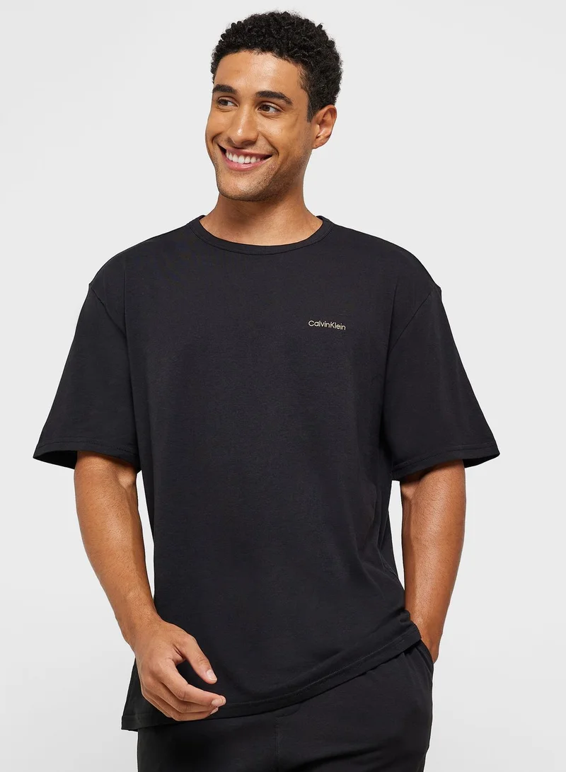 CALVIN KLEIN Logo Crew Neck T-Shirt And Jogger Set