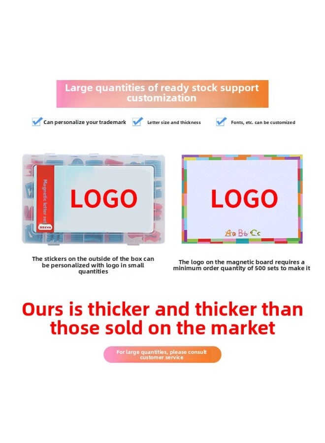 Children's Early Education 26 English Alphabet Magnetic Paste Primary School English Card Digital Blackboard Teaching Aids Pinyin Magnetic Paste-Color:1 Big Three Small +10 Number 7 Symbols (with 1 Drawing Board 1 Eraser 2 Pens) (excluding Cards And Cartoons) - Image 5